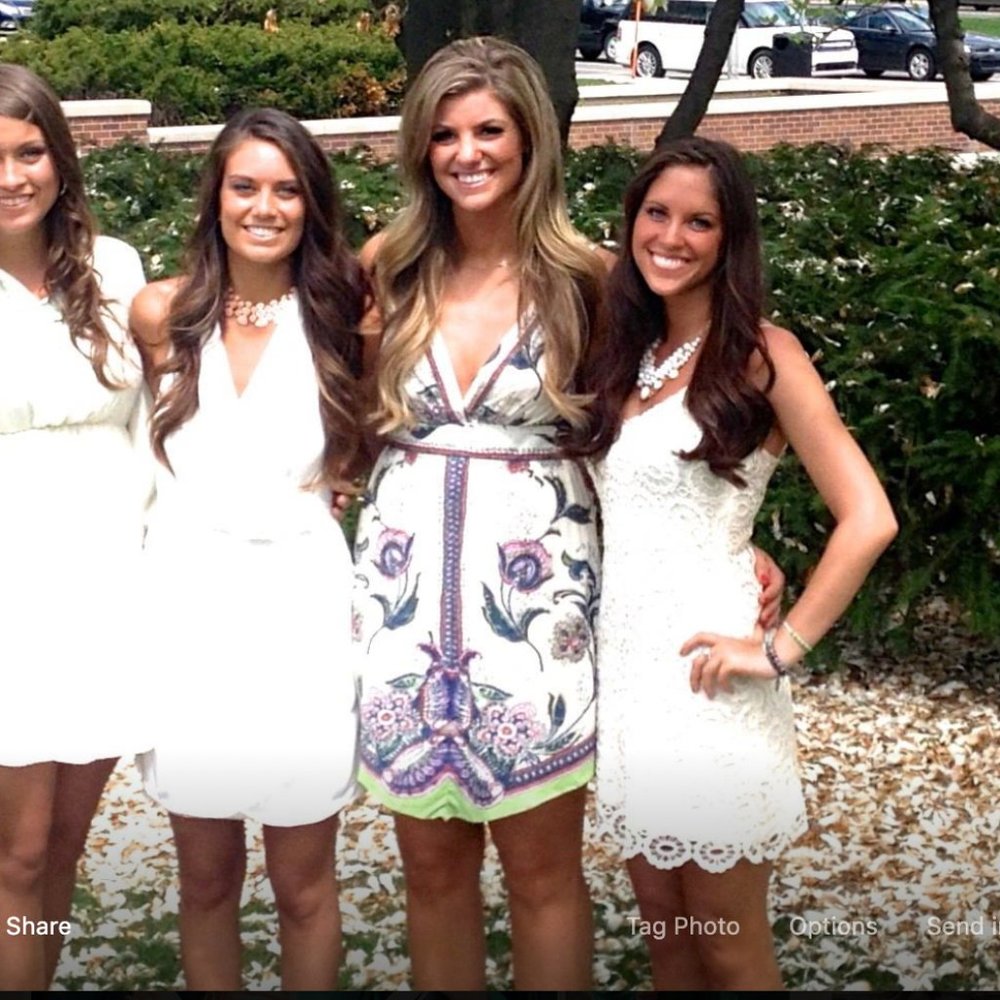 Free People Floral Vneck Dress